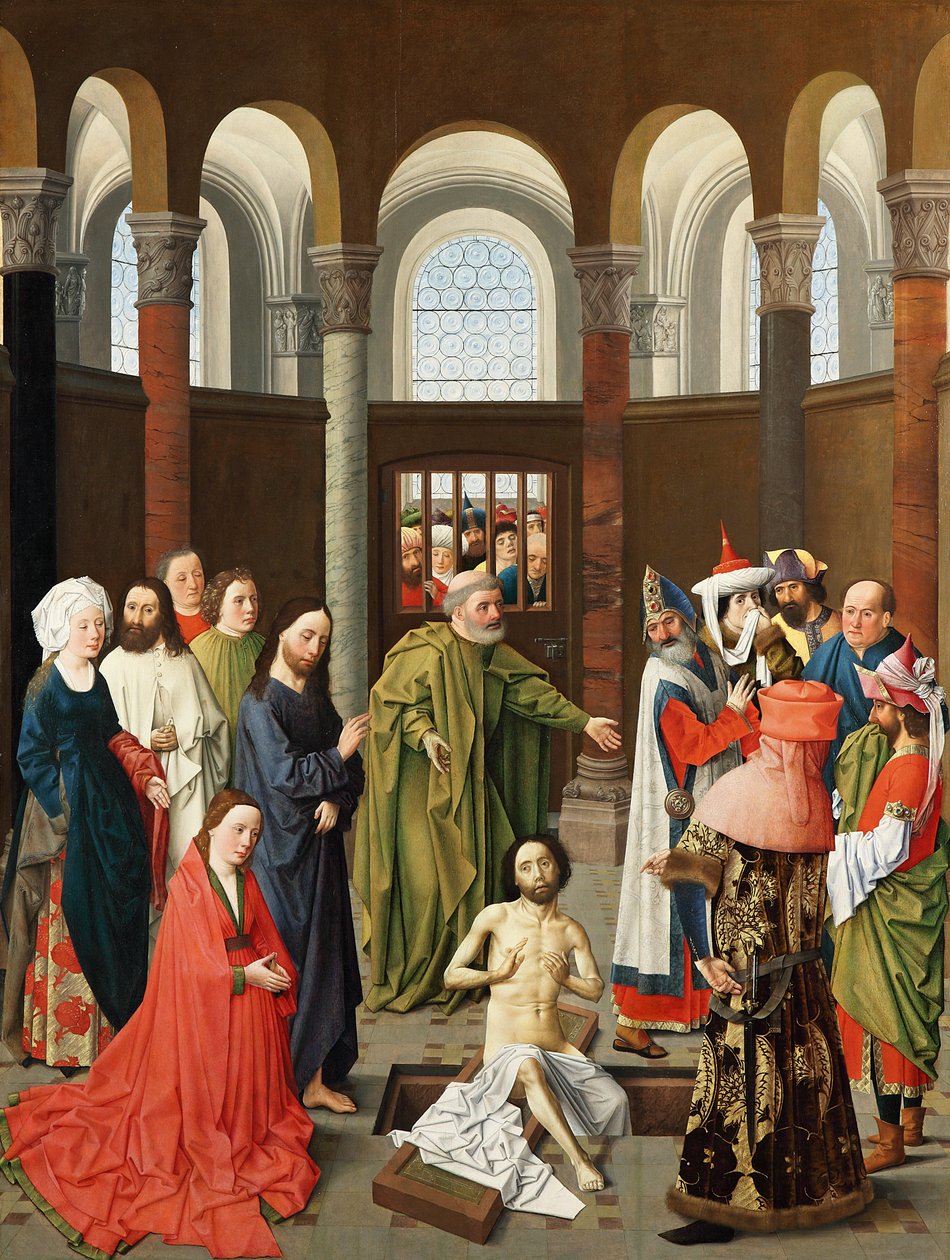 Wskrzeszenie Łazarza autorstwa Albert van Ouwater