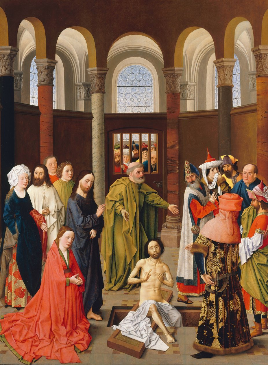 Wskrzeszenie Łazarza, ok. 1455 autorstwa Albert van Ouwater