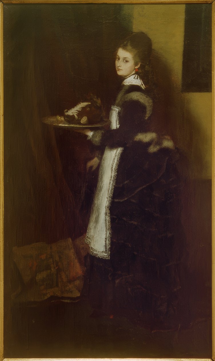 Dziewczyna niosąca głowę dzika autorstwa Albert von Keller