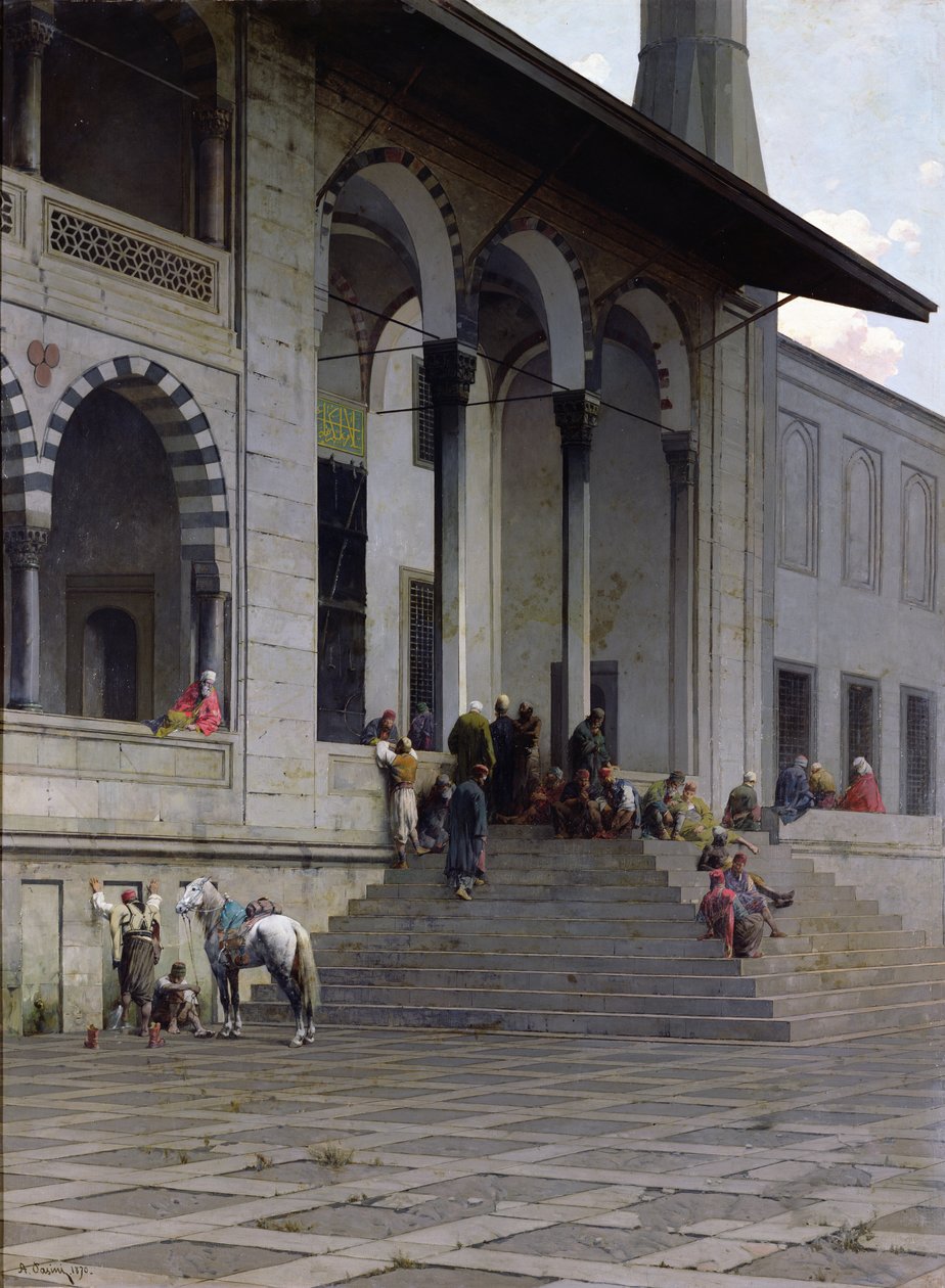 Wejście do meczetu Yeni-Djami w Konstantynopolu, 1870 autorstwa Alberto Pasini