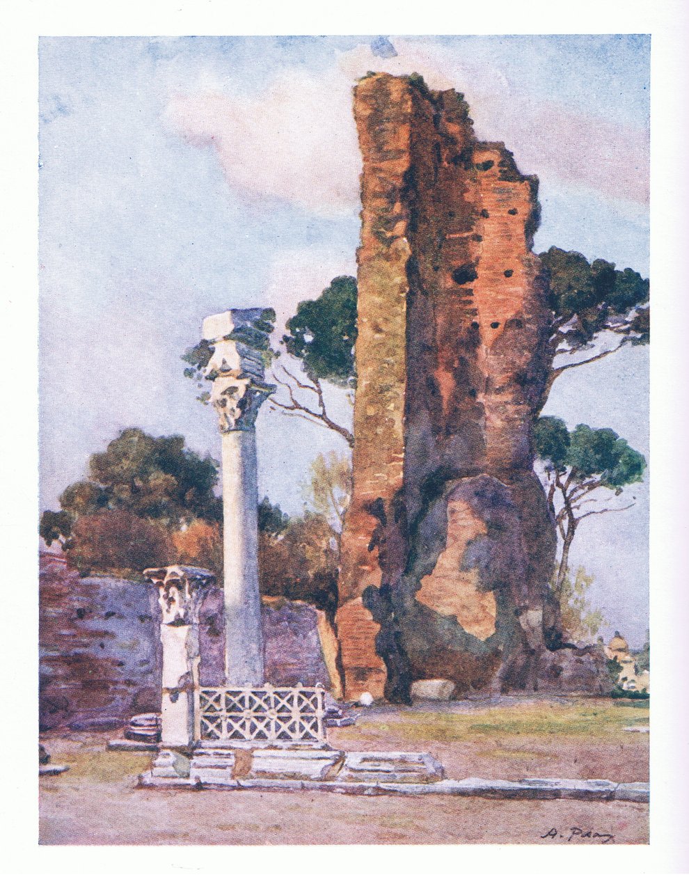 Bazylika Flawiuszów w Palentyna, z Rzymu wydana przez A & C Black Ltd, 1925 autorstwa Alberto Pisa