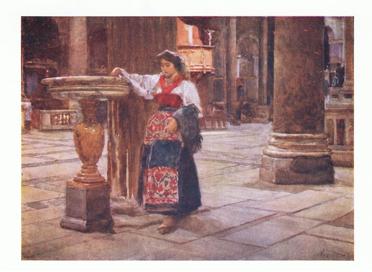 W kościele Ara Coell, z Rzymu opublikowanym przez A & C Black Ltd, 1925 autorstwa Alberto Pisa