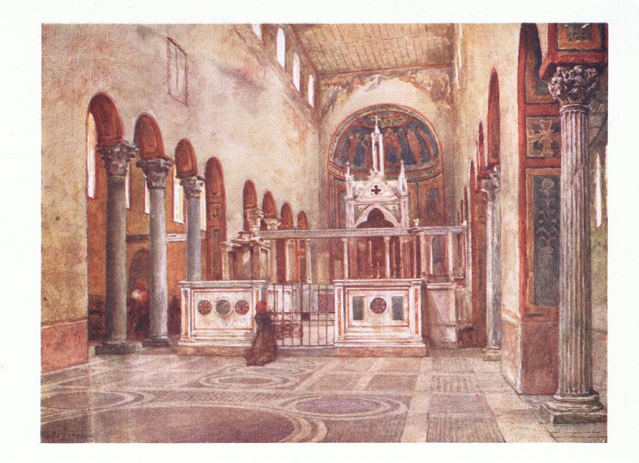 Santa Maria in Cosmedin (bazylika wczesnochrześcijańska), z Rzymu wydana przez A & C Black Ltd, 1925 autorstwa Alberto Pisa