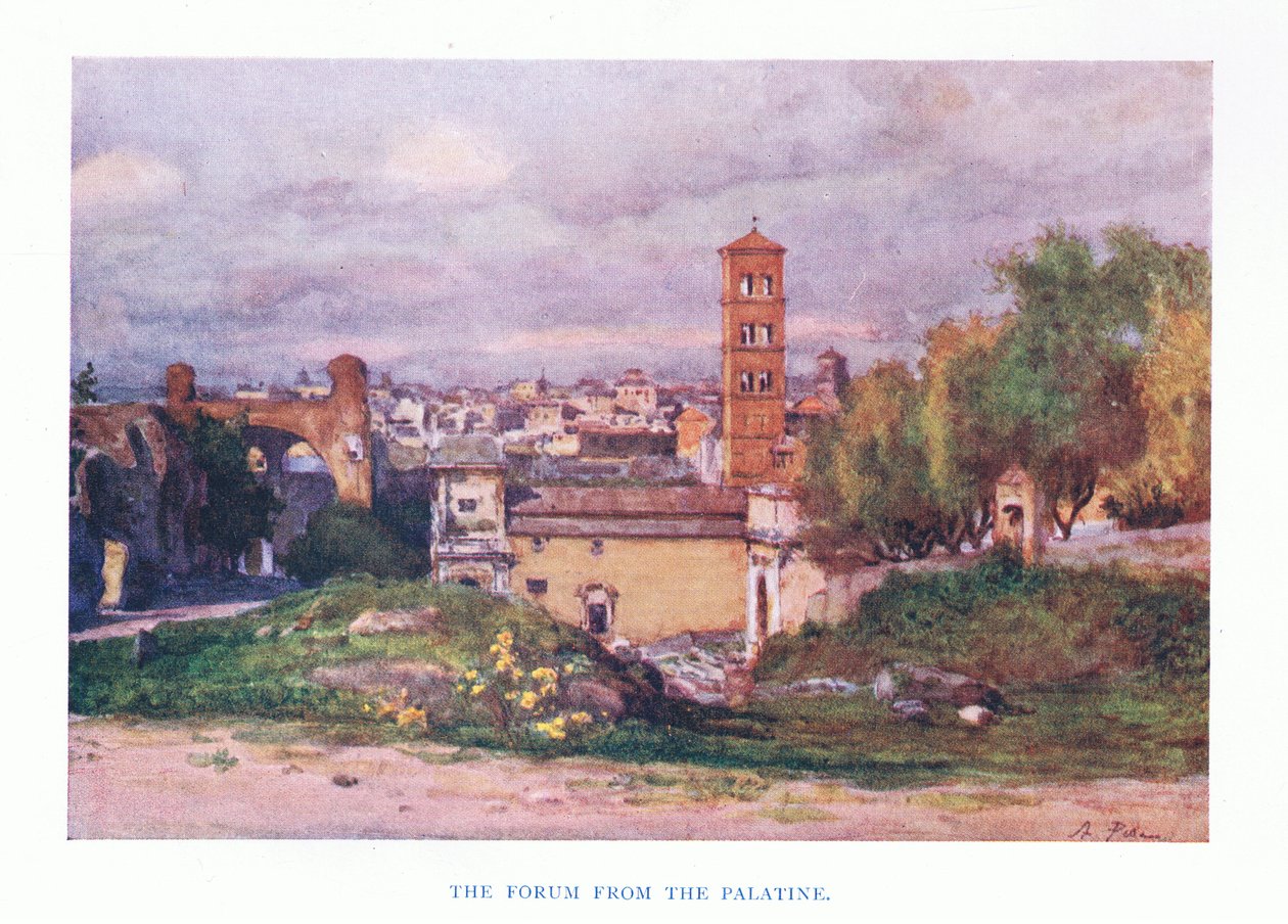 Forum, z Palantine, z Rzymu, opublikowane przez A & C Black Ltd, 1925 autorstwa Alberto Pisa