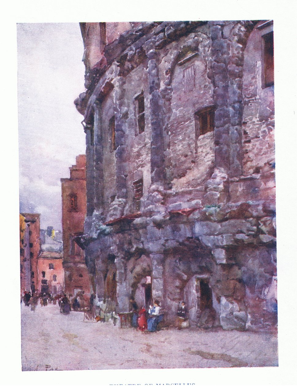 Teatr Marcellusa, z Rzymu wyd. A & C Black Ltd, 1925 autorstwa Alberto Pisa