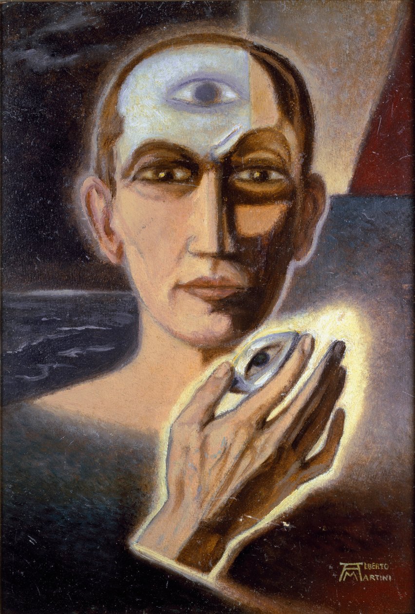 Oko i ludzki duch (olej na płótnie) autorstwa Alberto Martini