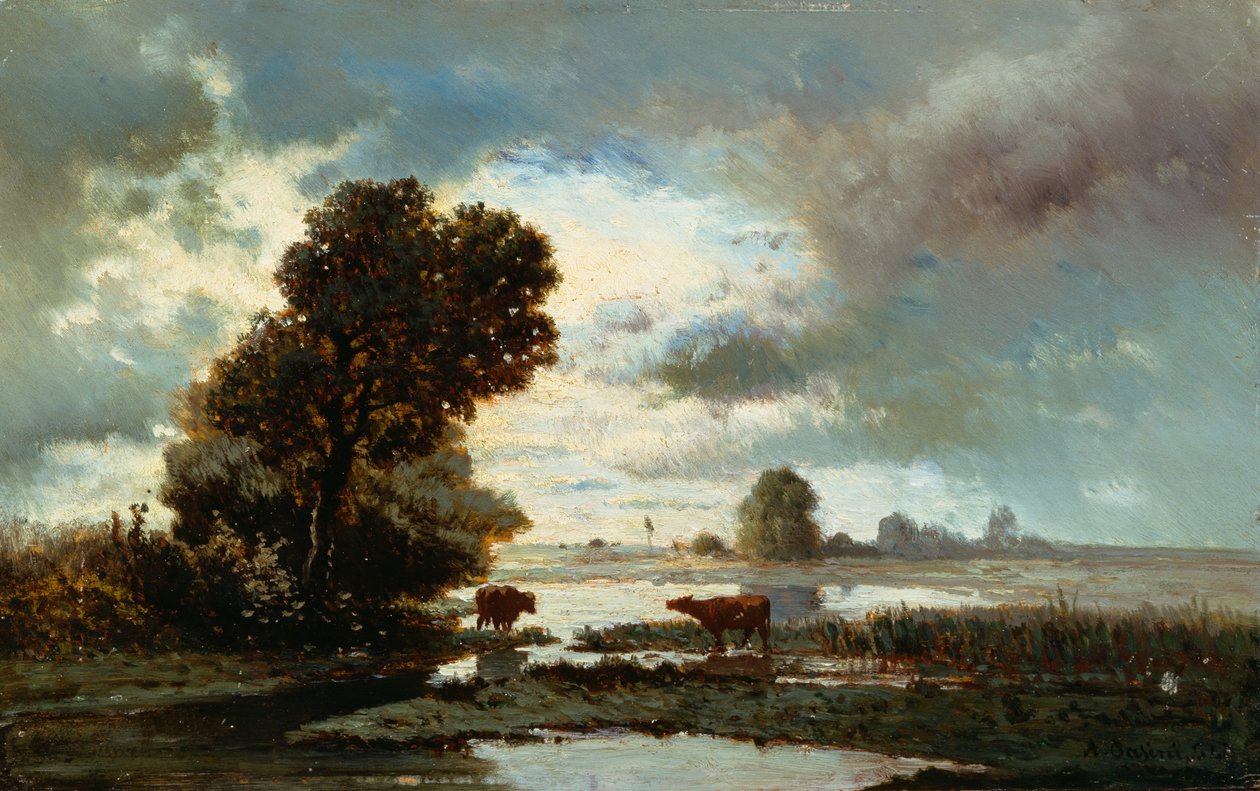 Pastwiska nad rzeką autorstwa Alberto Pasini