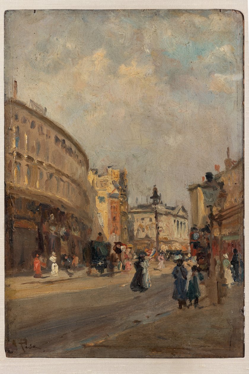 Regent Street (olej na płycie) autorstwa Alberto Pisa
