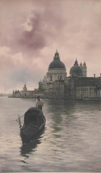 Wczesny poranek na Canale Grande w Wenecji (akwarela na papierze) autorstwa Alberto Prosdocini or Prosdocimi