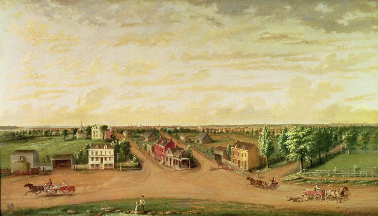 Plac Unii w 1828, 1885 autorstwa Albertus D.O Browere