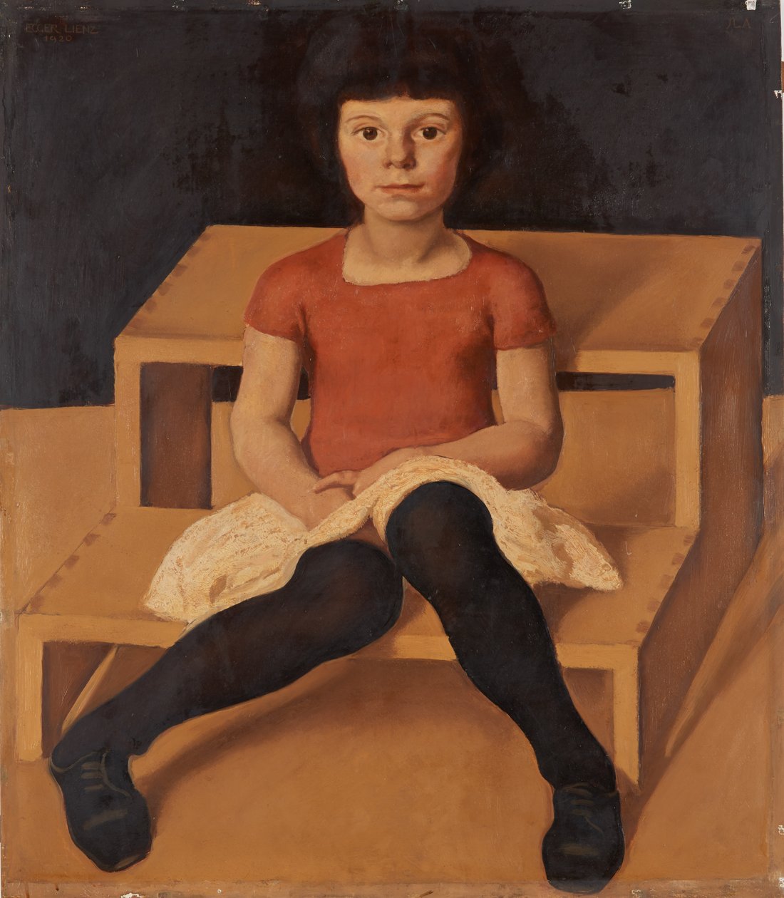 Ila, młodsza córka artysty, 1920. autorstwa Albin Egger Lienz