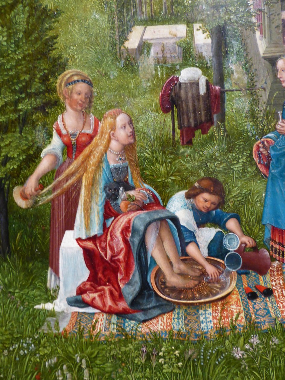 Susanna kąpie i kamienuje staruszkę autorstwa Albrecht Altdorfer