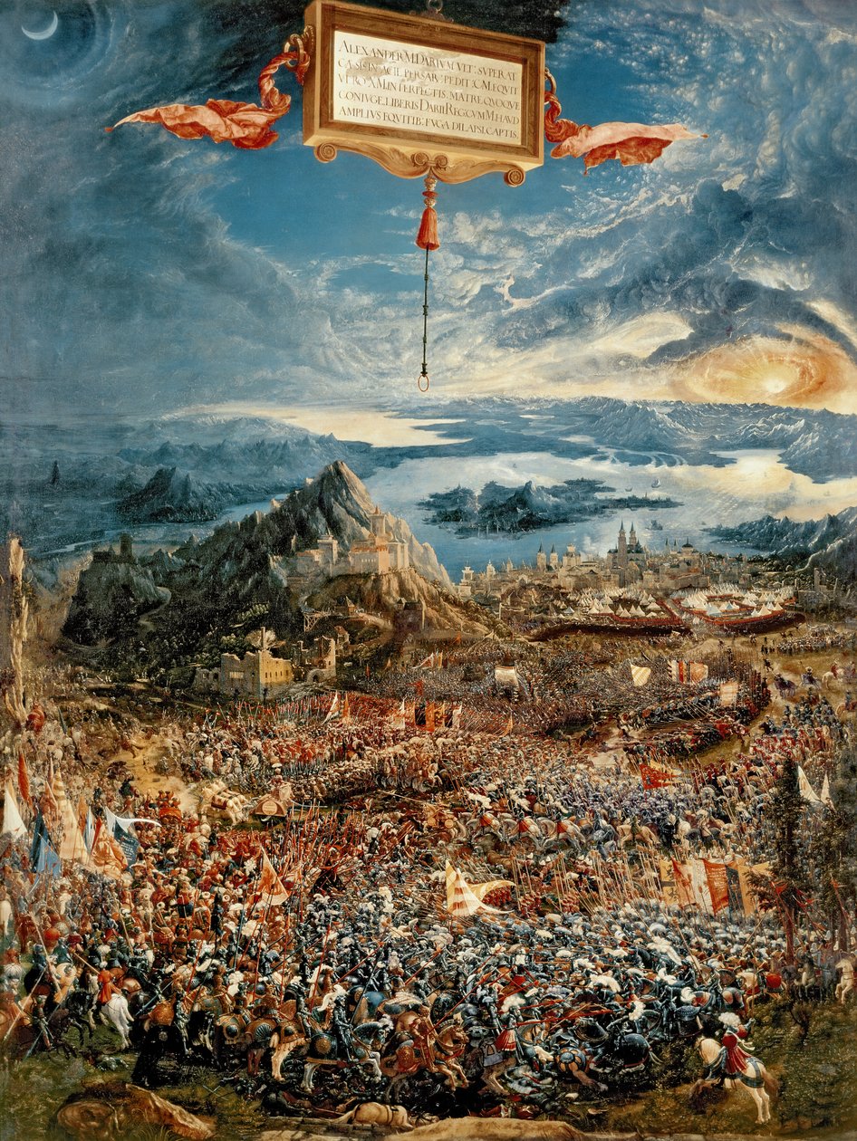Bitwa pod Issos, czyli zwycięstwo Aleksandra Wielkiego, 1529 autorstwa Albrecht Altdorfer