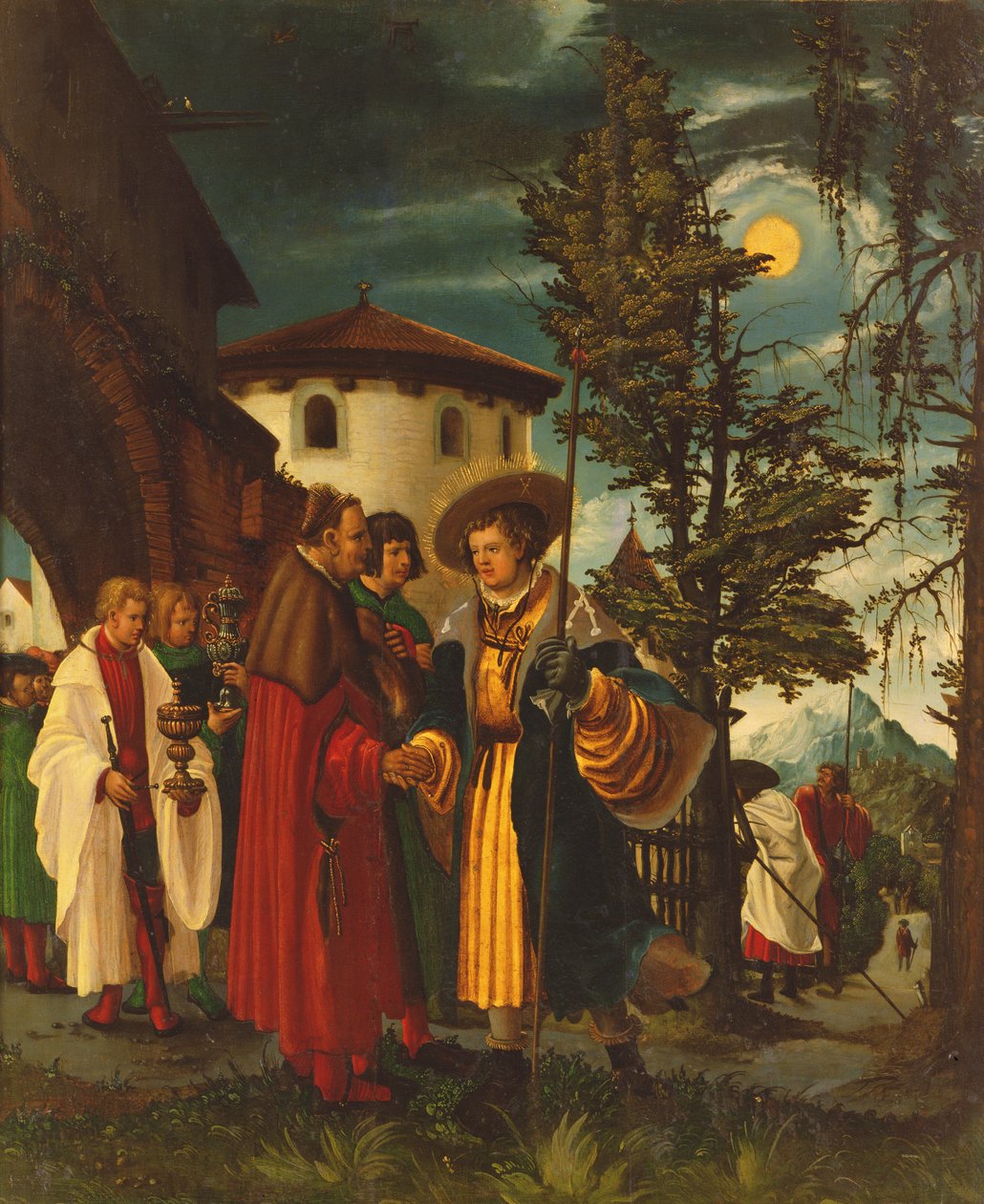 Wyjazd św. Floriana, 1516-18 autorstwa Albrecht Altdorfer