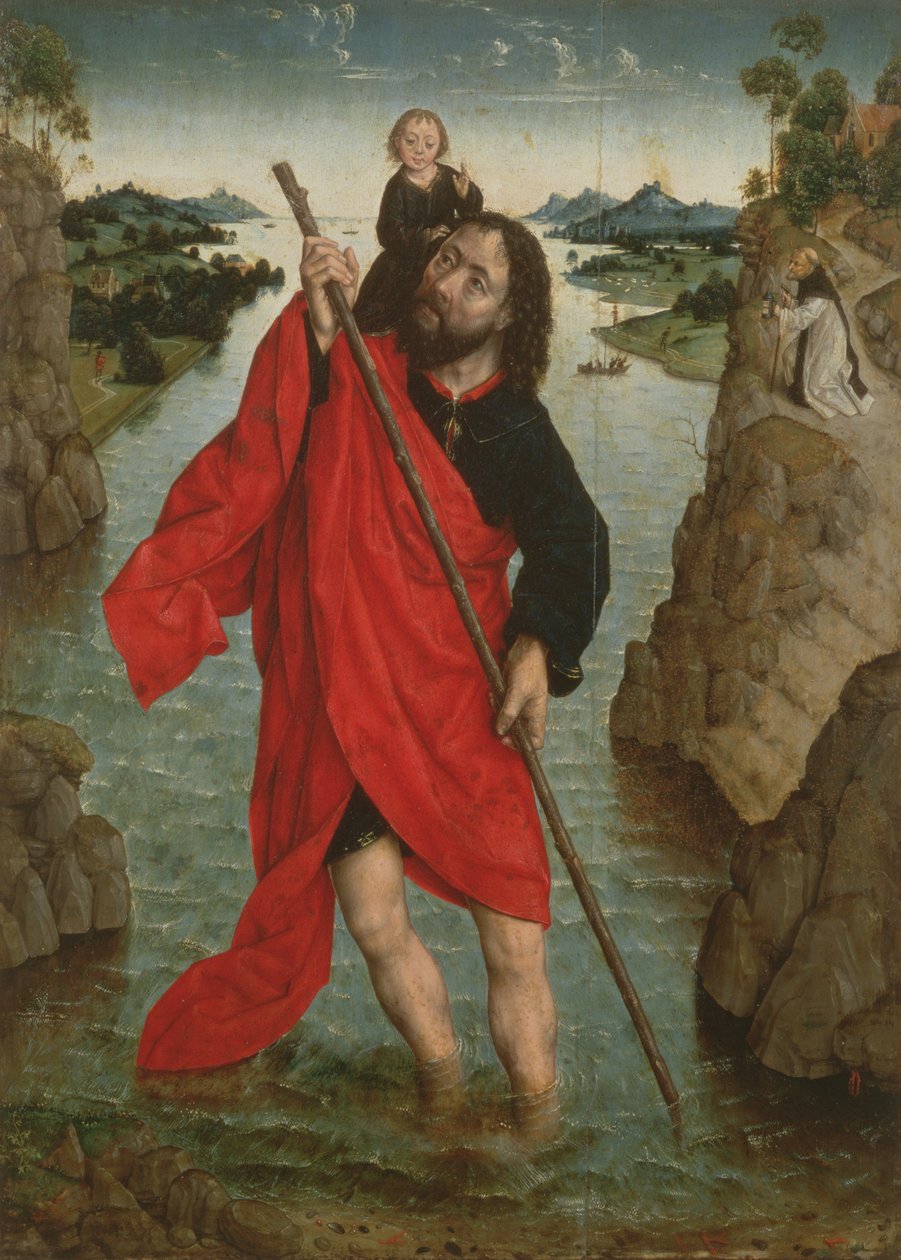 Św. Krzysztof (panel) autorstwa Albrecht Bouts