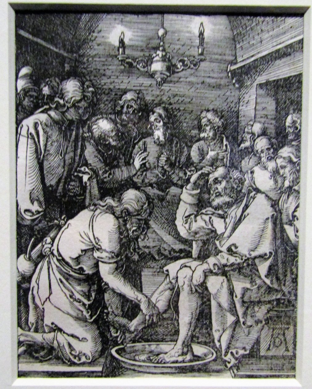 Chrystus myje stopy uczniom od małej męki autorstwa Albrecht Dürer