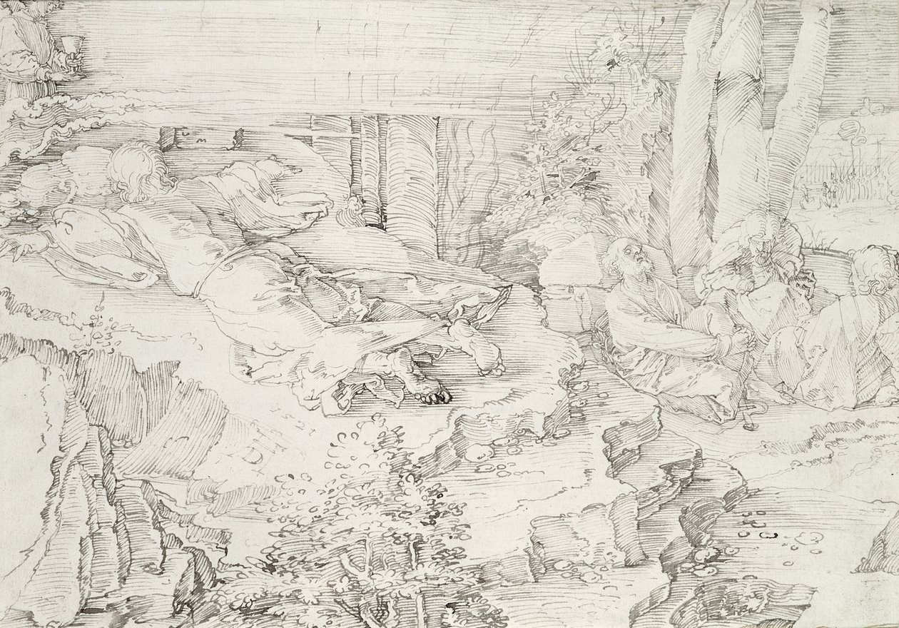 Chrystus na Górze Oliwnej, 1521 autorstwa Albrecht Dürer