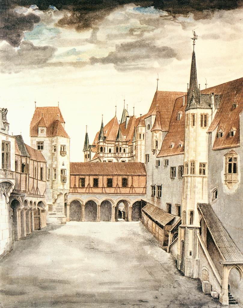 Dziedziniec dawnego zamku w Innsbrucku autorstwa Albrecht Dürer