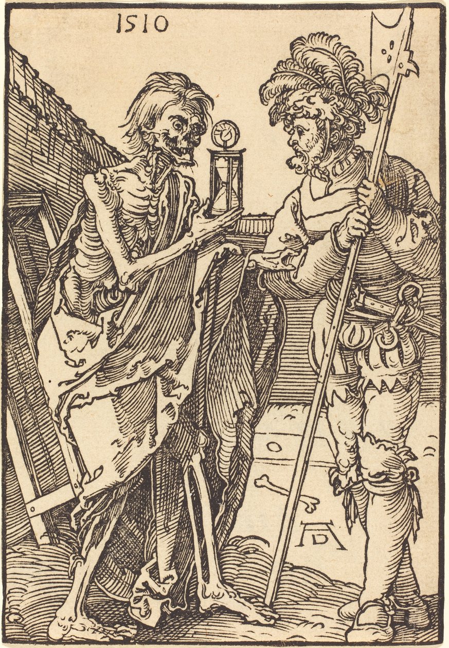 Śmierć i Lansquenet autorstwa Albrecht Dürer