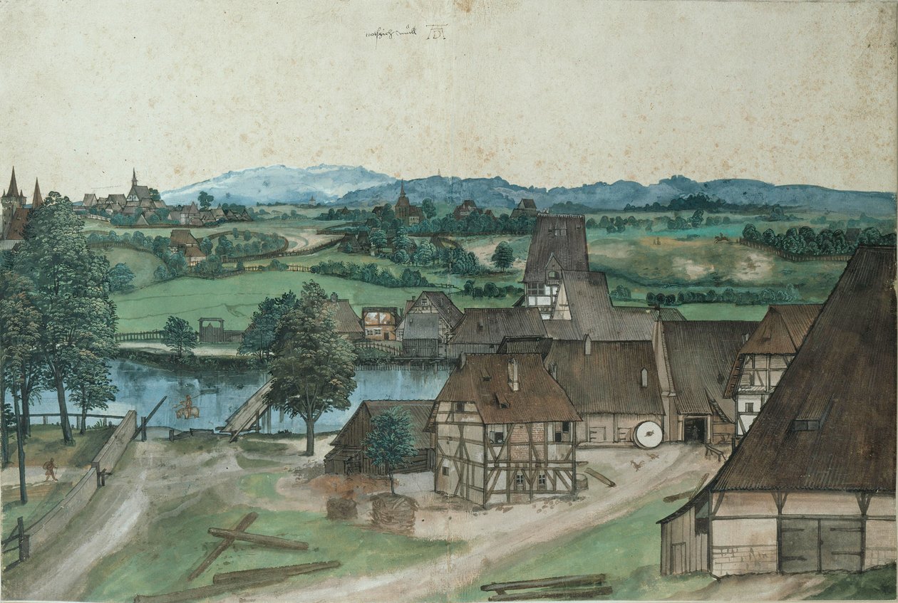 Hallerwiesen na Pegnitz poza Norymbergą autorstwa Albrecht Dürer