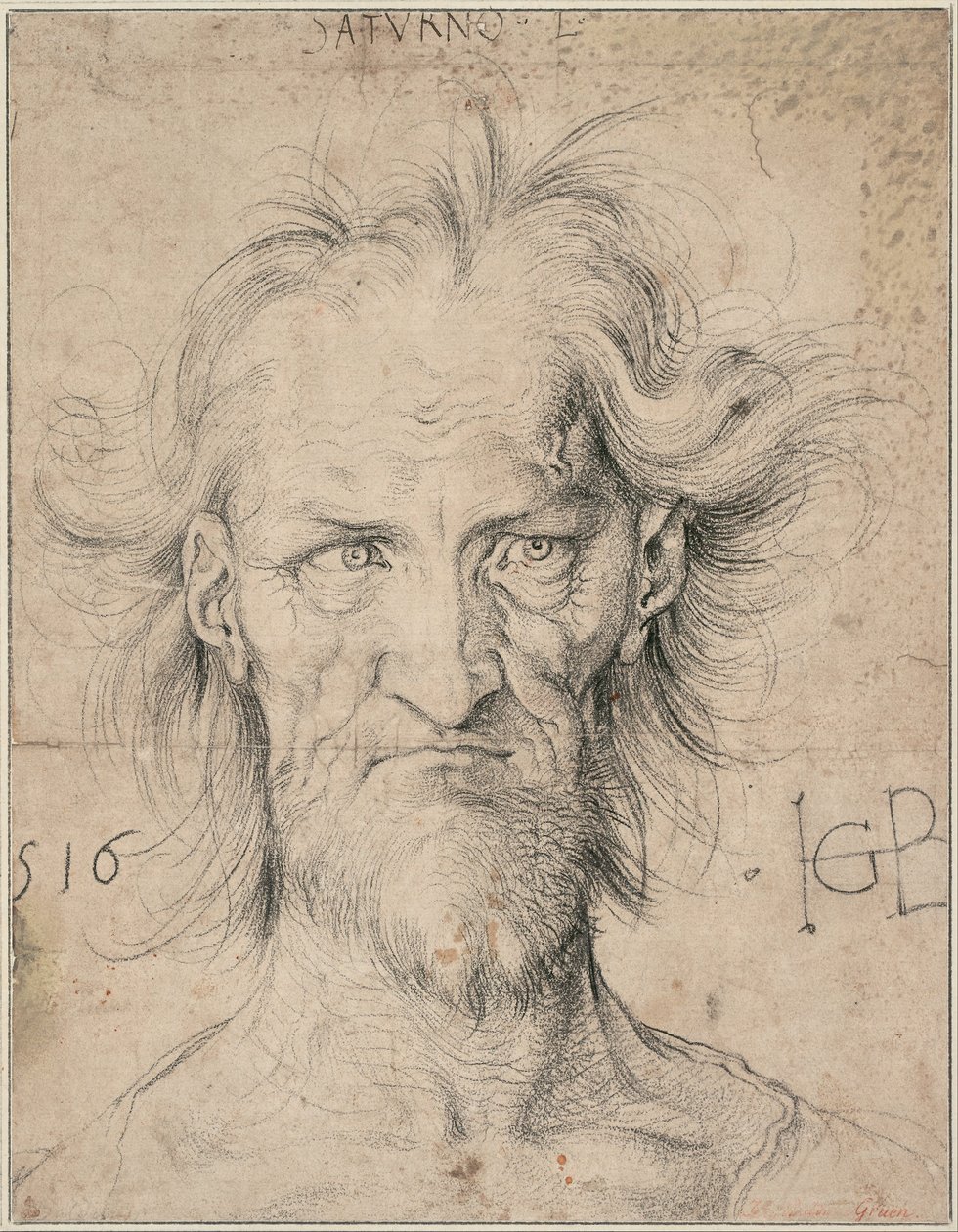 Głowa brodatego starca (Saturn), 1516 autorstwa Albrecht Dürer