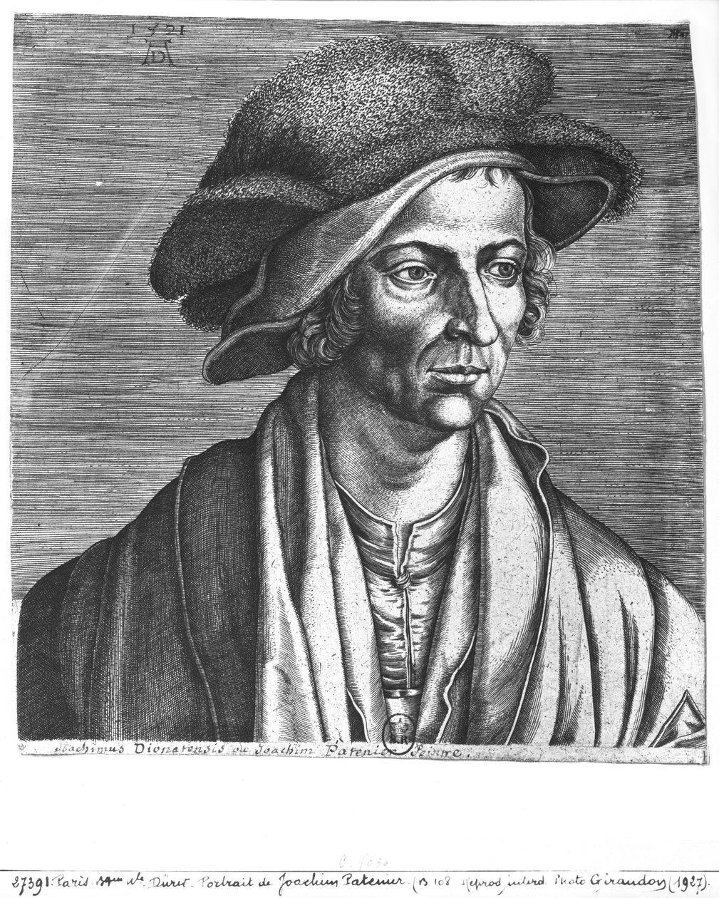 Portret Joachima Patinira, 1521 autorstwa Albrecht Dürer