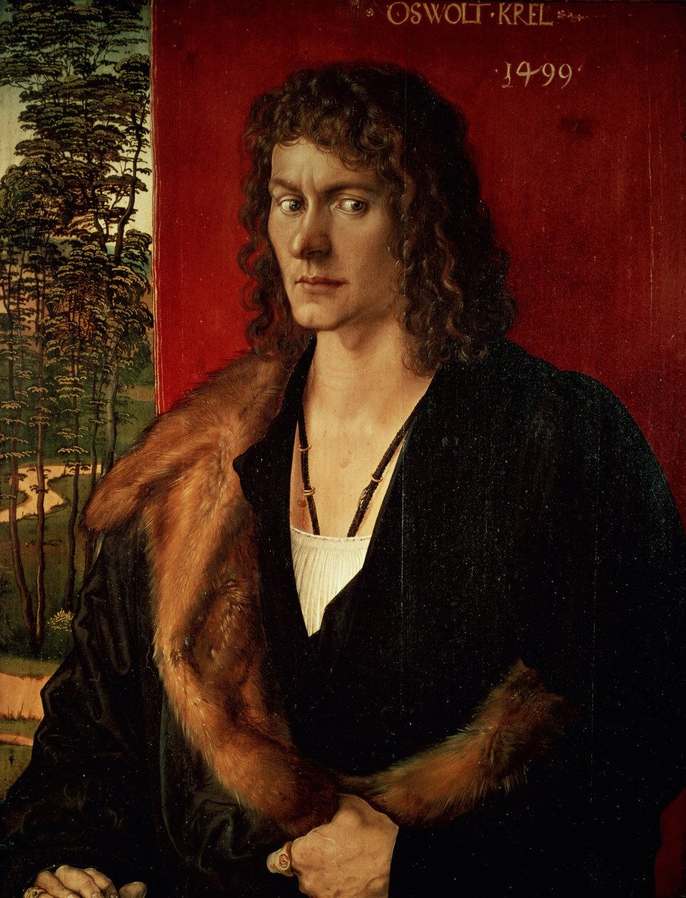 Portret Oswolta Krela, 1499 autorstwa Albrecht Dürer