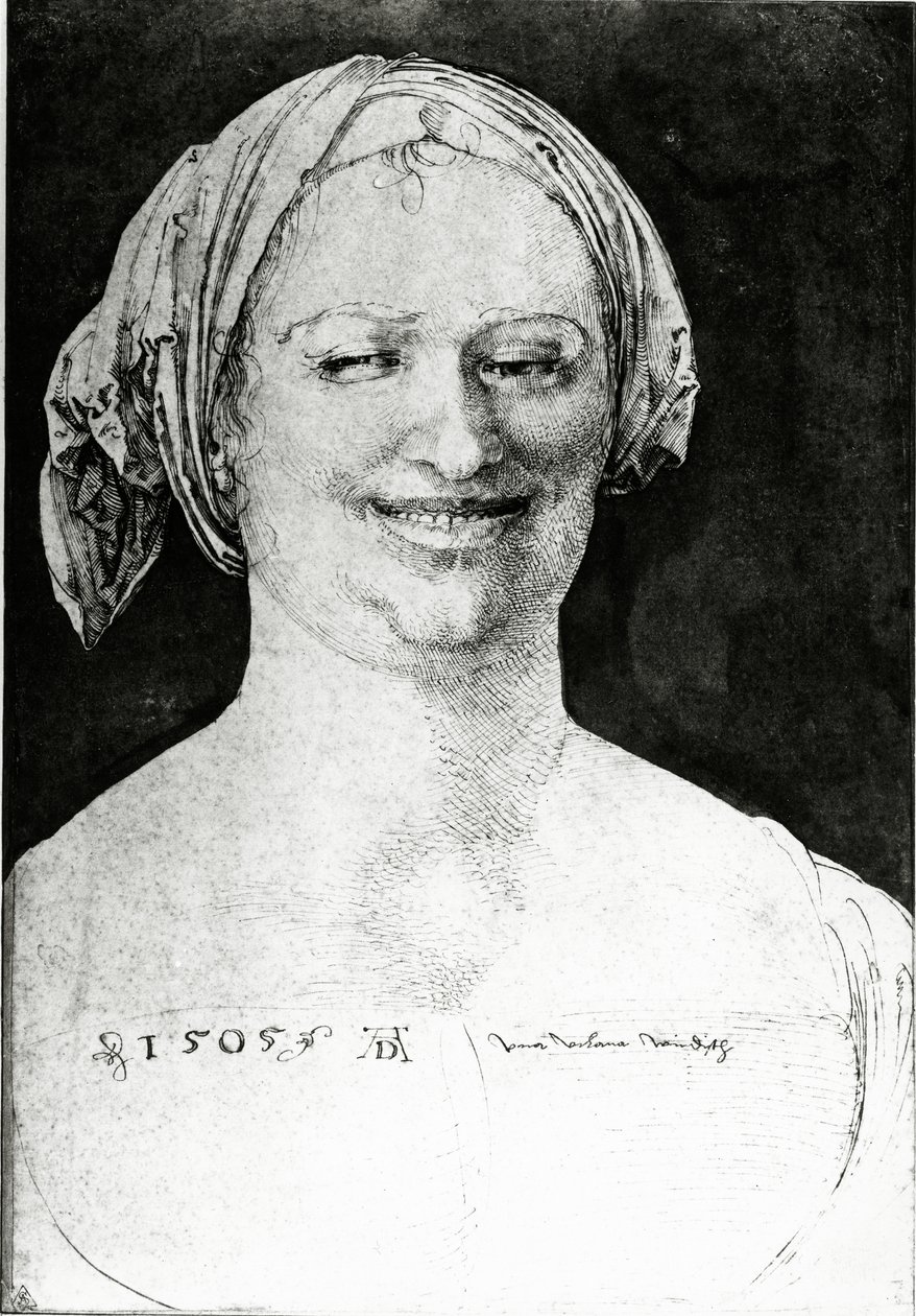 د یوې بزګرې میرمنې انځور، 1505 (قلم، رنګ او په کاغذ مینځل) پولی autorstwa Albrecht Dürer