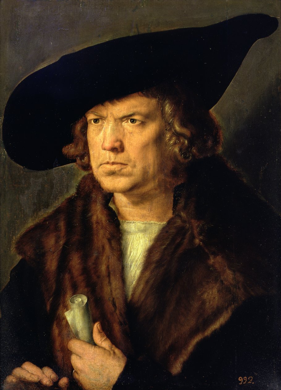 Portret nieznanego mężczyzny, 1524 autorstwa Albrecht Dürer