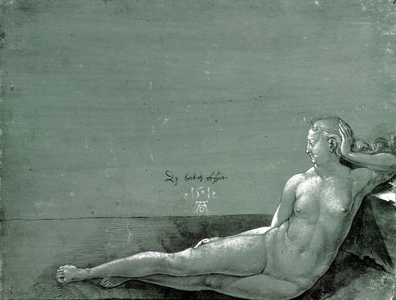 Leżąca naga kobieca autorstwa Albrecht Dürer