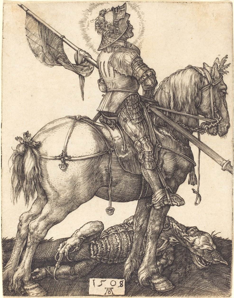 Święty Jerzy na koniu autorstwa Albrecht Dürer