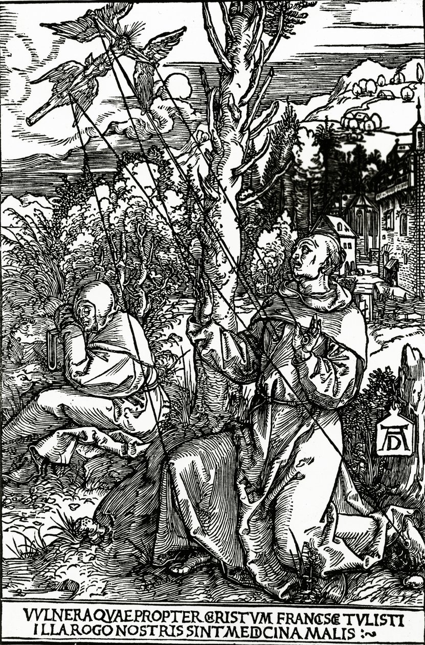 Stygmaty św. Franciszka, ok. 1503-4 autorstwa Albrecht Dürer