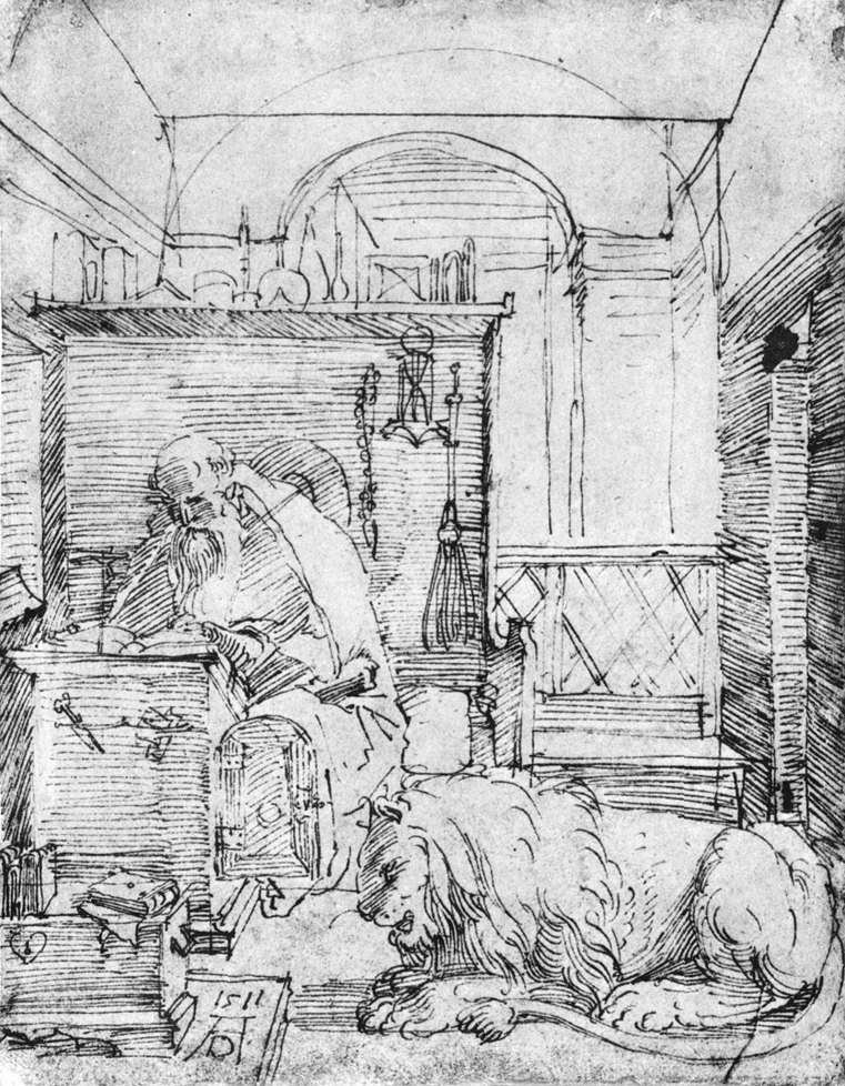 Św. Hieronim w swoim gabinecie autorstwa Albrecht Dürer