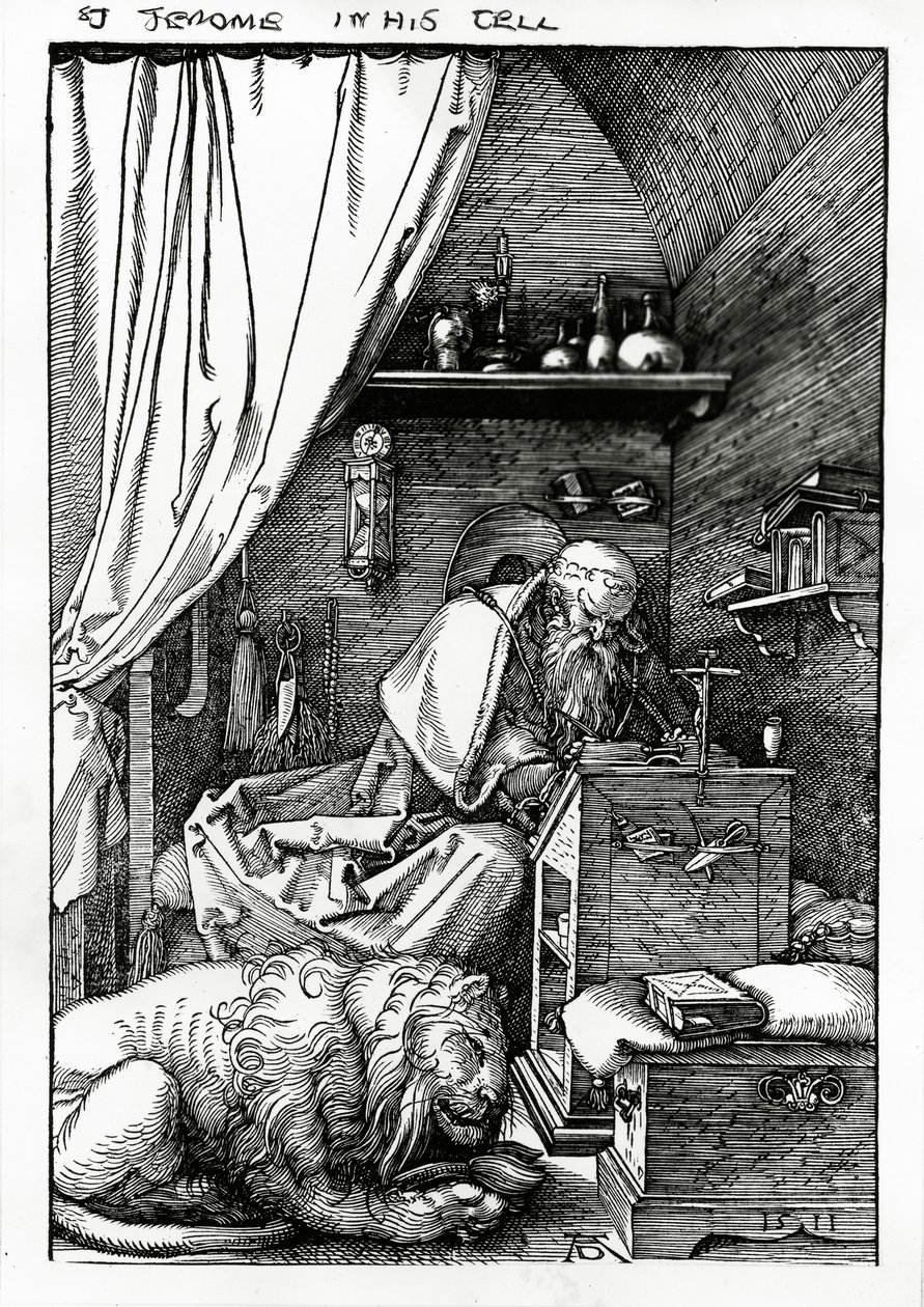 Św. Hieronim w swojej celi, 1511 autorstwa Albrecht Dürer