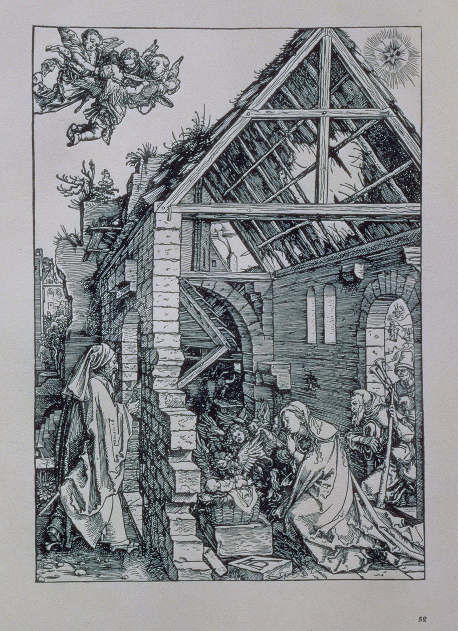 Adoracja pasterzy autorstwa Albrecht Dürer