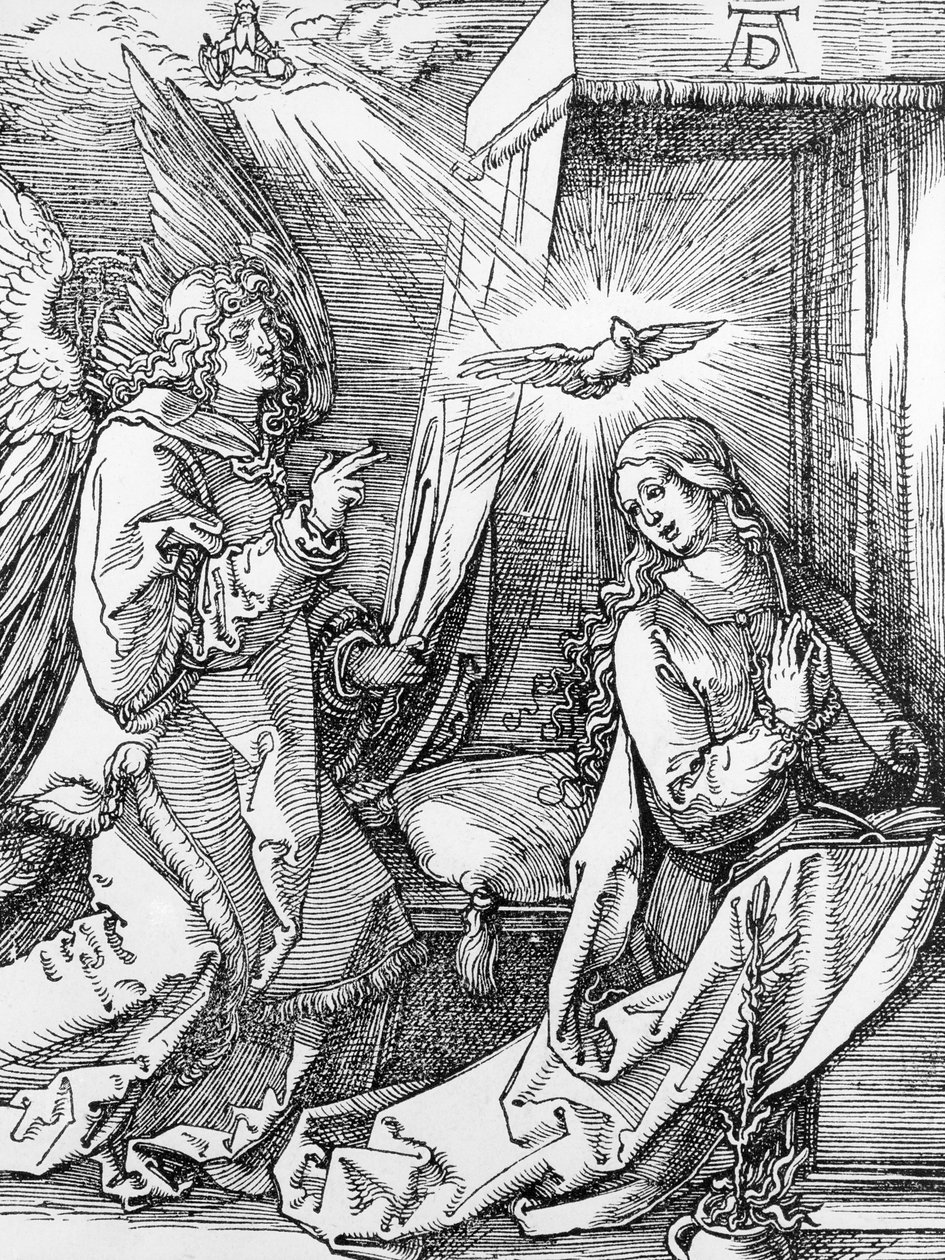 Zwiastowanie z cyklu „Mała pasja”, 1511 autorstwa Albrecht Dürer