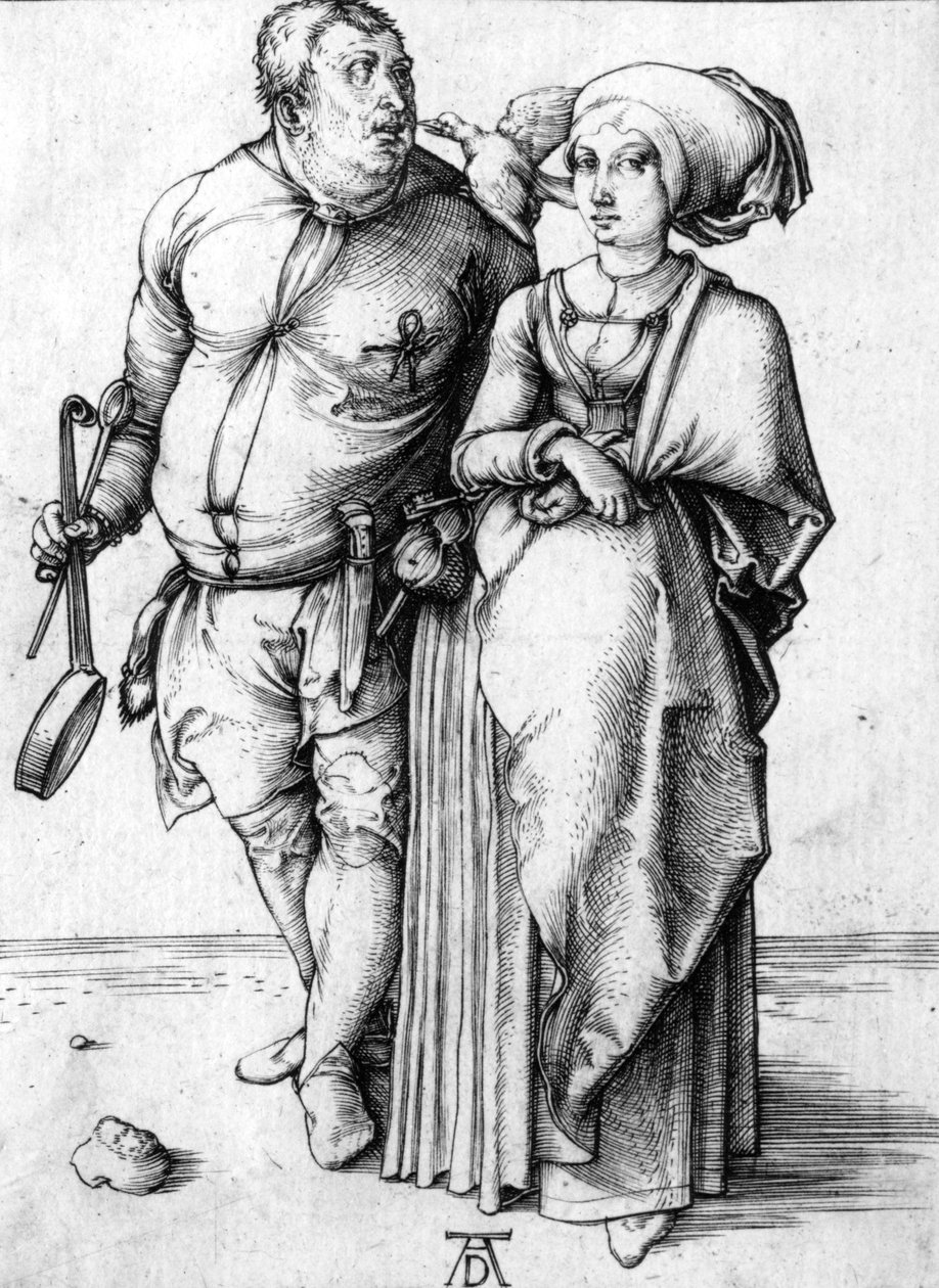 Kucharz i jego żona autorstwa Albrecht Dürer