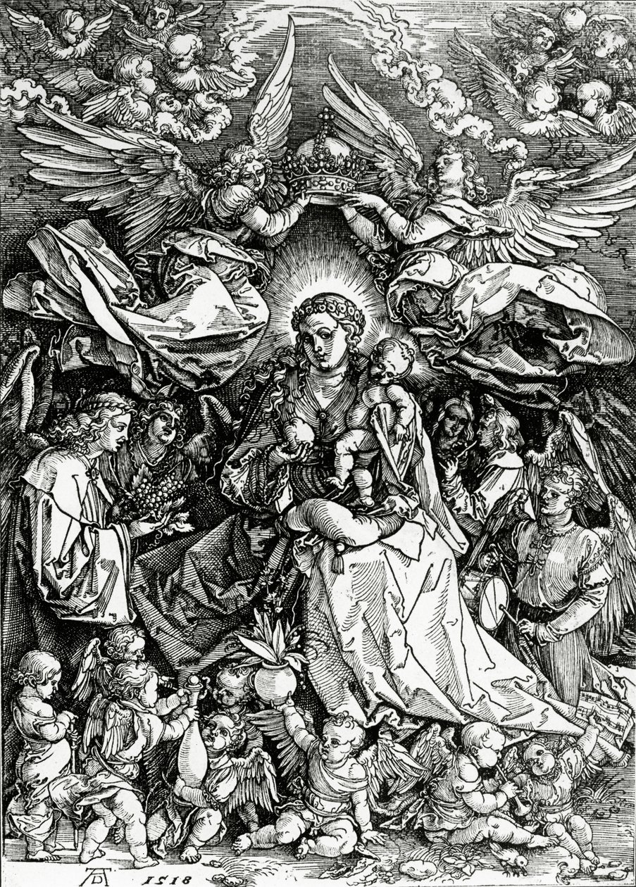 Koronacja Matki Boskiej z Dzieciątkiem, 1518 autorstwa Albrecht Dürer