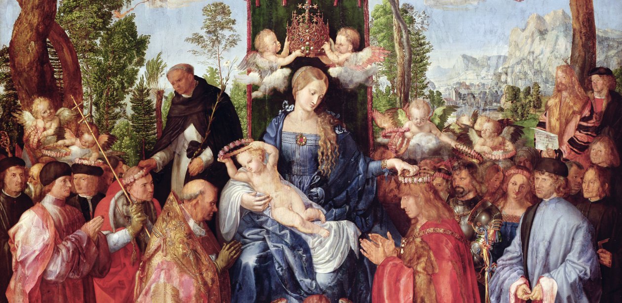 Święto Girland Róż, 1506 (szczeg. 157023) autorstwa Albrecht Dürer