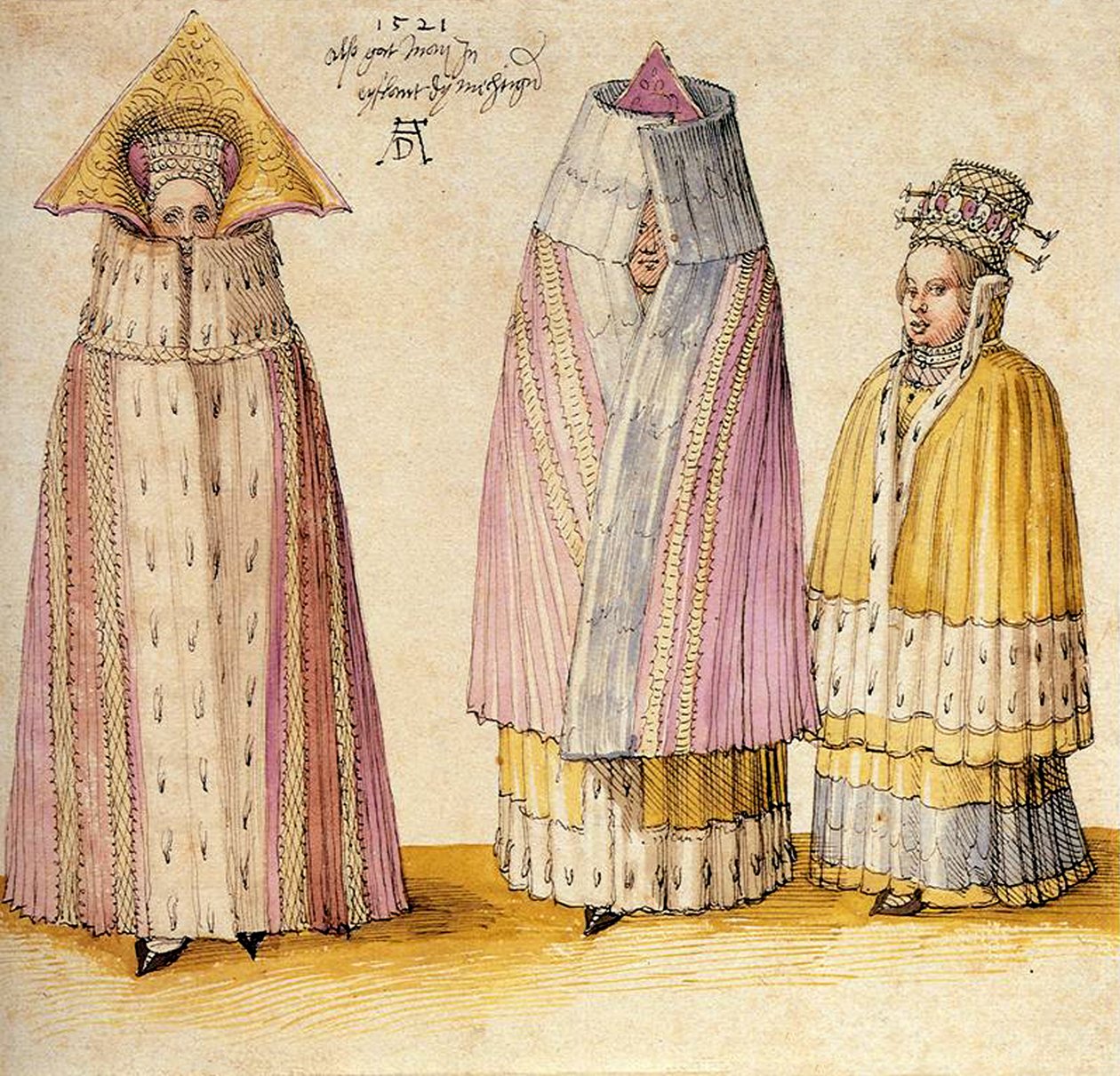 Trzy Potężne Damy z Inflant autorstwa Albrecht Dürer