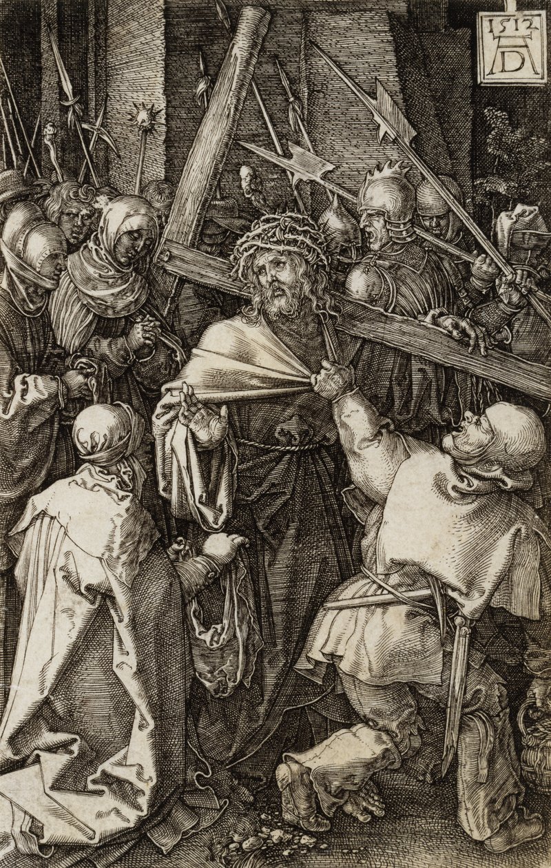 Niesienie krzyża z Wyrytej Pasji, 1512 autorstwa Albrecht Dürer