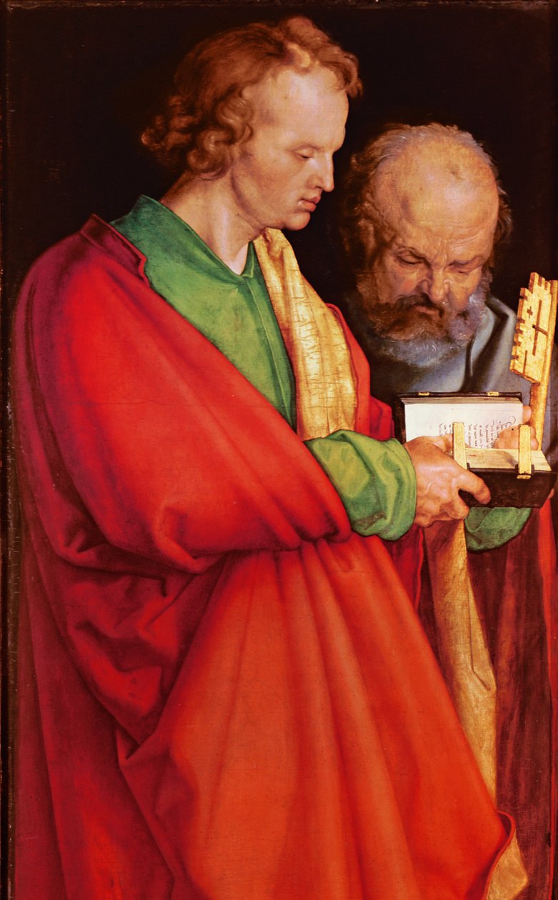 Św. Jan ze Św. Piotrem, 1526 olej na detalu panelu z 170205 autorstwa Albrecht Dürer