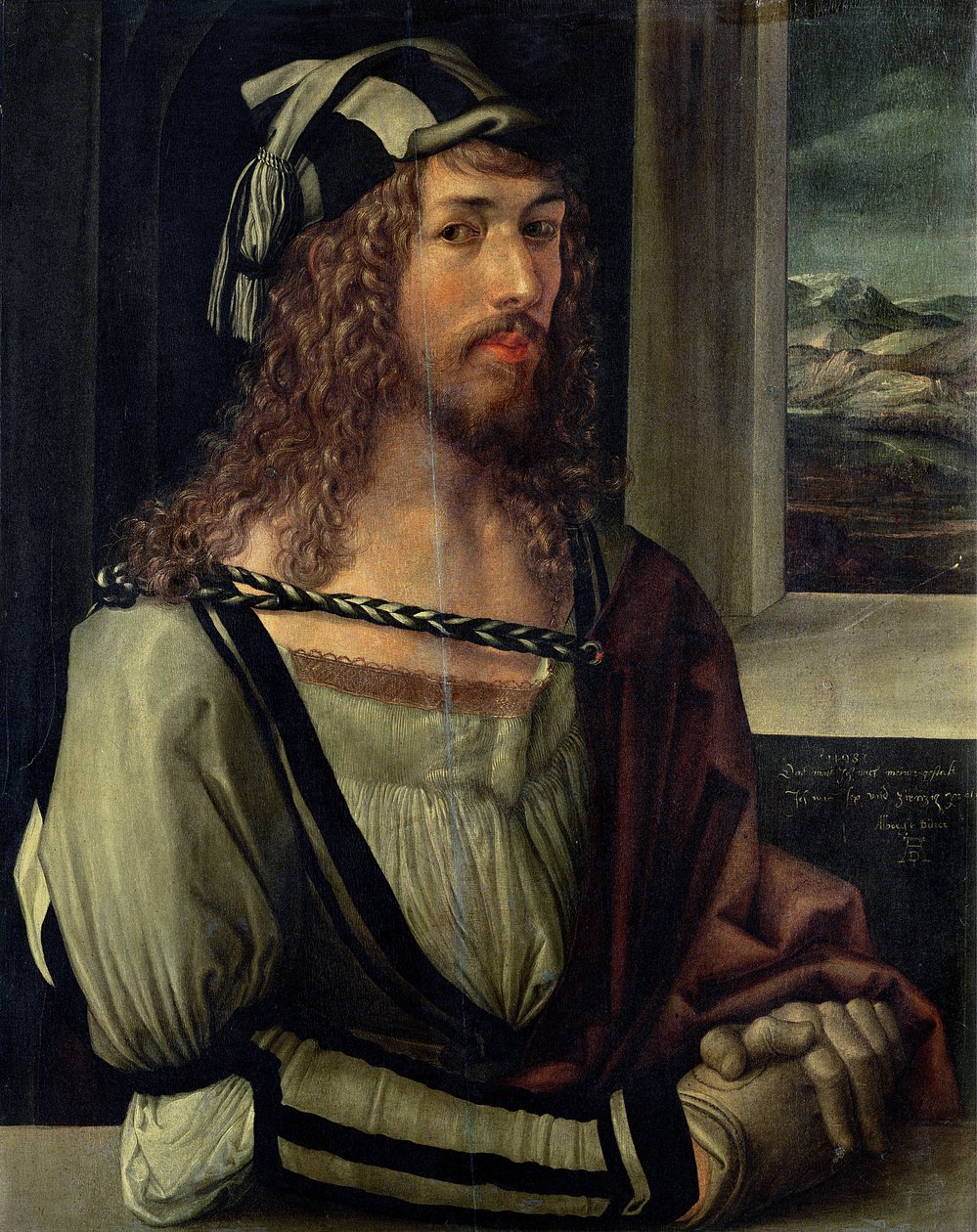 Studium do autoportretu w rękawiczce, ok. 1498 autorstwa Albrecht Dürer