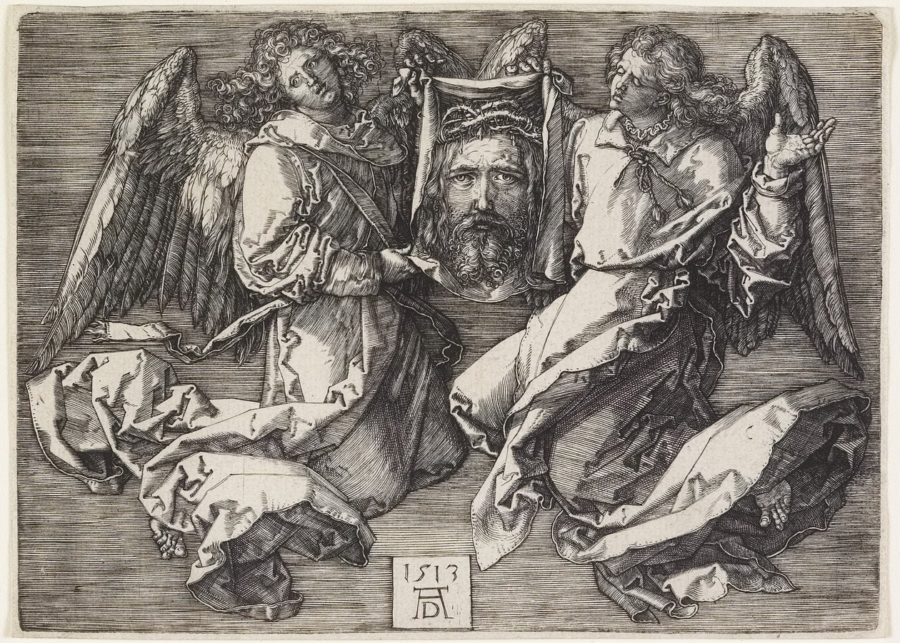 Sudarium pokazane przez dwa anioły, 1513 autorstwa Albrecht Dürer