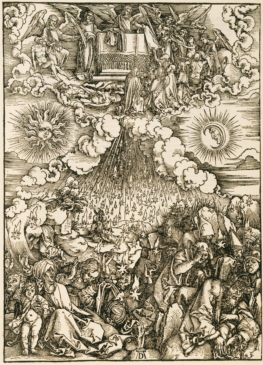 Otwarcie szóstej pieczęci, z Apokalipsy św. Jana, ok. 1496-98 r. autorstwa Albrecht Dürer