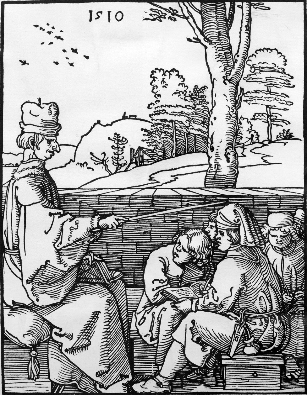 Lekcja szkolna, 1510 autorstwa Albrecht Dürer