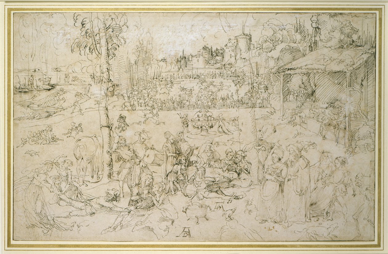 Przyjemności świata, ok. 1496-97 (pióro i atrament na papierze) autorstwa Albrecht Dürer