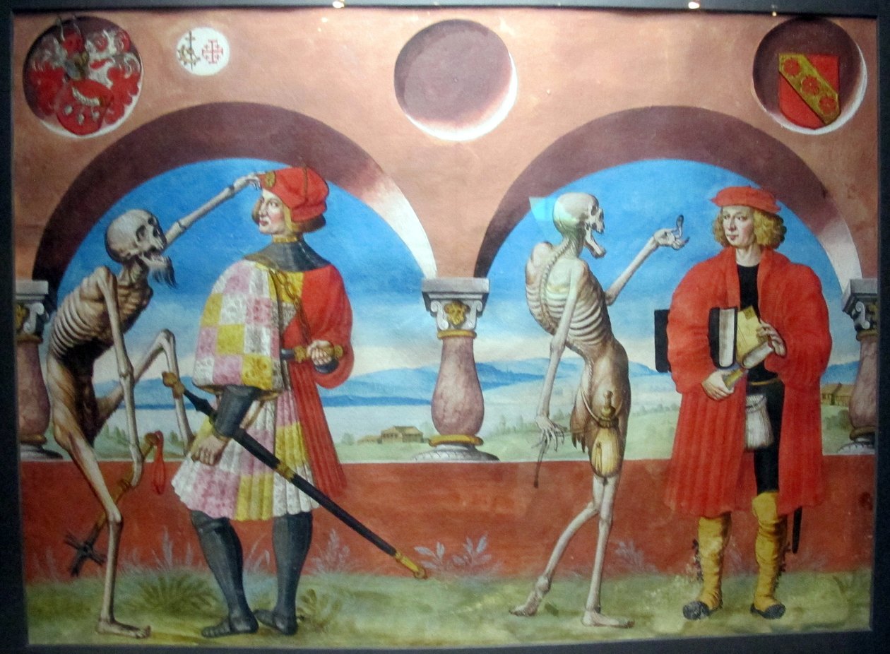 kopia utraconego makabrycznego tańca m.manuela z cmentarza dominikanów w bernie (1512-20) autorstwa Albrecht Kauw