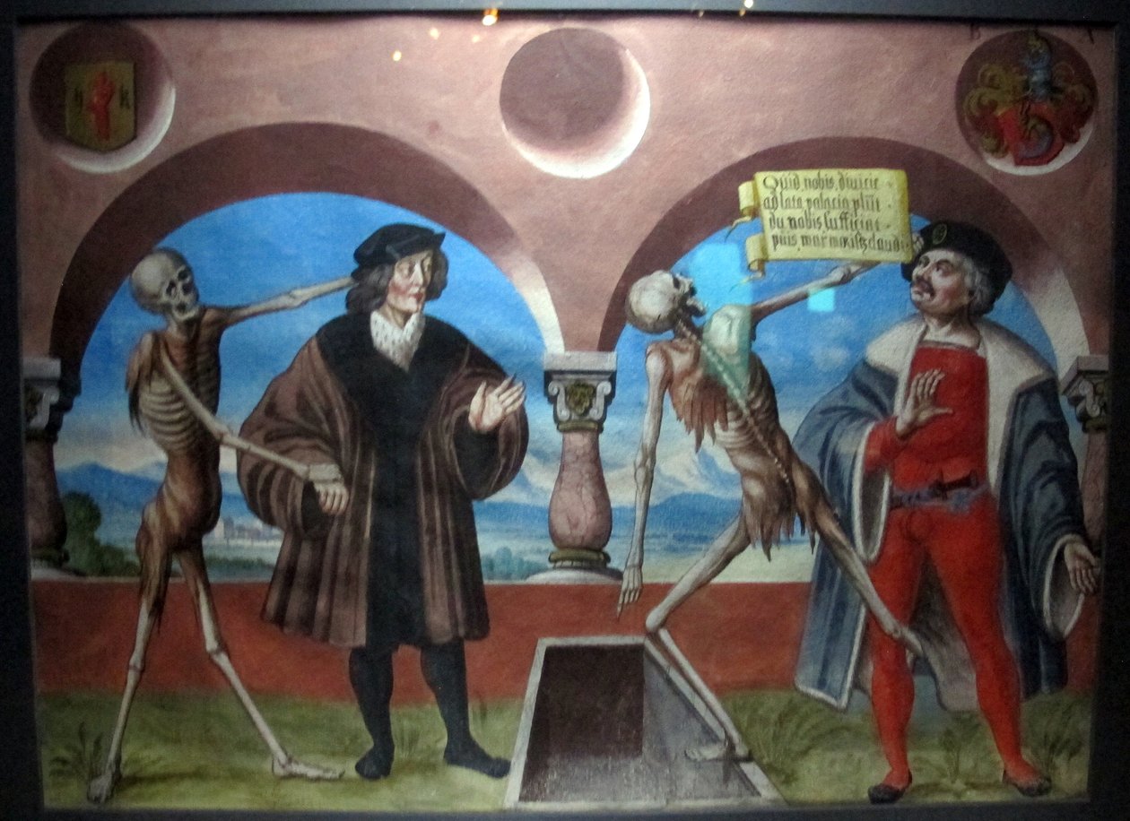 kopia utraconego makabrycznego tańca m.manuela z cmentarza dominikanów w bernie (1512-20) autorstwa Albrecht Kauw