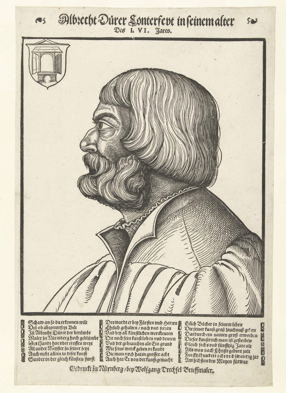 Portret Albrechta Dürera (1471-1528) autorstwa Albrecht (after) Durer or Duerer